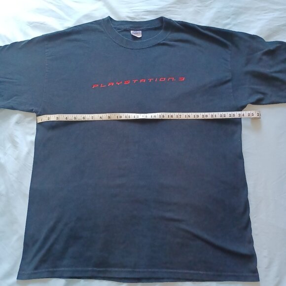 Vintage 2006 Gildan Sony PlayStation 3 PS3 Logo Black Promo T-Shirt Adult XL - Picture 7 of 8